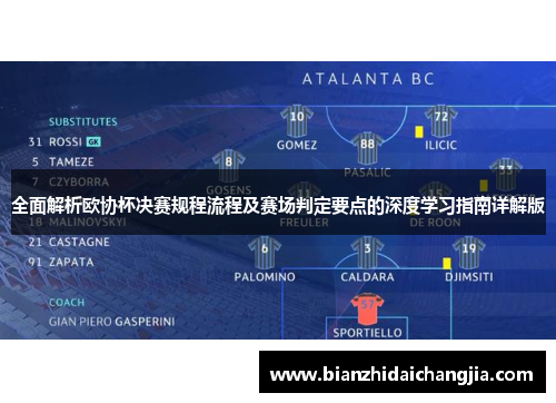 全面解析欧协杯决赛规程流程及赛场判定要点的深度学习指南详解版